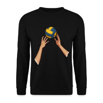 Volleyball Volleyball de plage Volleyball Cadeau pour joueur de volleyball - Sweat-shirt Unisexe - noir - Devant - Alina (178cm) & Michal (187cm)