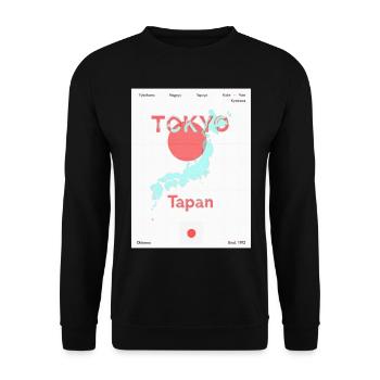 Japan Kawaii Anime Japanisch Liebhaber Geschenk - Unisex Pullover - Schwarz - Vorne - Alina (178cm) & Michal (187cm)