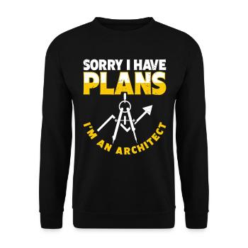 Architect - Unisex Sweatshirt - black - Front - Alina (178cm) & Michal (187cm)