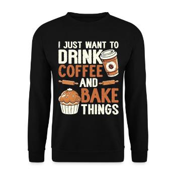 Boulangerie Boulangerie Boulangerie - Sweat-shirt Unisexe - noir - Devant - Alina (178cm) & Michal (187cm)