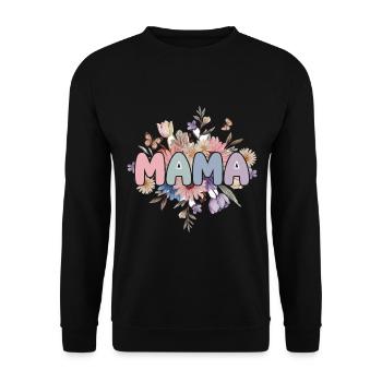Mama - Unisex Pullover - Schwarz - Vorne - Alina (178cm) & Michal (187cm)