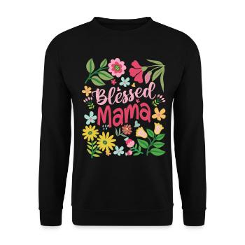 Mama - Unisex Pullover - Schwarz - Vorne - Alina (178cm) & Michal (187cm)