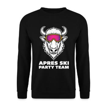 Après Ski Winter Sports Skiing Snowboard Gift - Unisex Sweatshirt - black - Front - Alina (178cm) & Michal (187cm)