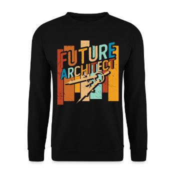 Architekt - Unisex Pullover - Schwarz - Vorne - Alina (178cm) & Michal (187cm)