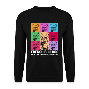 Bouledogue français - Sweat-shirt Unisexe - noir - Devant - Alina (178cm) & Michal (187cm)