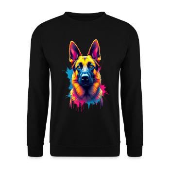 German Shepherd Dog Lover Owner - Unisex Sweatshirt - black - Front - Alina (178cm) & Michal (187cm)