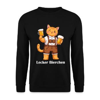 Yummy Beer Cat Beer Cat Lover - Sweat-shirt Unisexe - noir - Devant - Alina (178cm) & Michal (187cm)