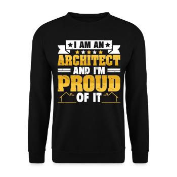 architect - Unisex Sweatshirt - black - Front - Alina (178cm) & Michal (187cm)