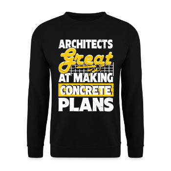 Architect - Unisex Sweatshirt - black - Front - Alina (178cm) & Michal (187cm)
