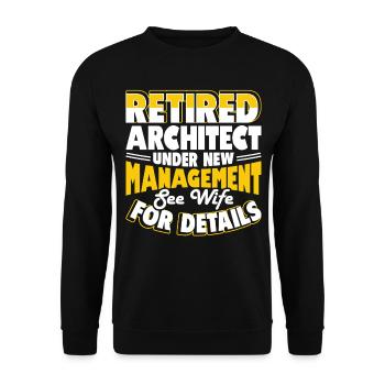 architect - Unisex Sweatshirt - black - Front - Alina (178cm) & Michal (187cm)