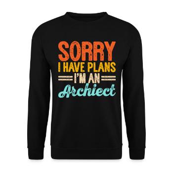 Architect - Unisex Sweatshirt - black - Front - Alina (178cm) & Michal (187cm)