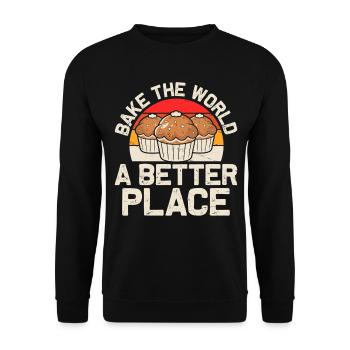 Boulangerie Boulangerie Boulangerie - Sweat-shirt Unisexe - noir - Devant - Alina (178cm) & Michal (187cm)