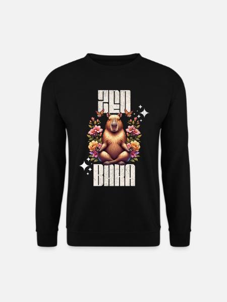 Zen Bara Capybara Yoga Meditation - Unisex sweater - sort