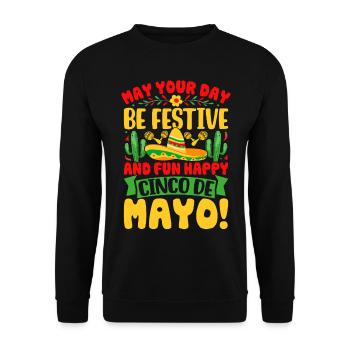 Cinco De Mayo - Sweat-shirt Unisexe - noir - Devant - Alina (178cm) & Michal (187cm)