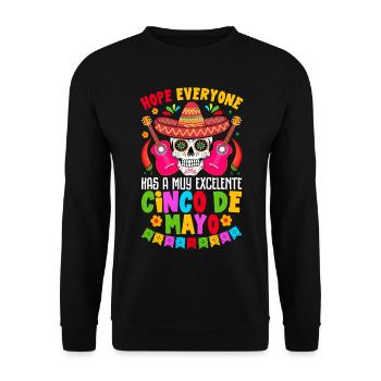 Cino de Mayo - Sweat-shirt Unisexe - noir - Devant - Alina (178cm) & Michal (187cm)