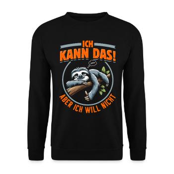 Ich kann das - Unisex Pullover - Schwarz - Vorne - Alina (178cm) & Michal (187cm)