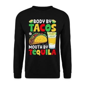 Tacos Tequila - Unisex Sweatshirt - black - Front - Alina (178cm) & Michal (187cm)