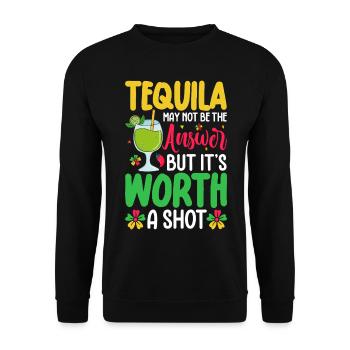 Tequila - Unisex Sweatshirt - black - Front - Alina (178cm) & Michal (187cm)