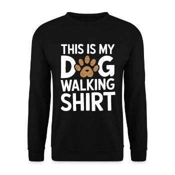 This Is My Dog Walking Shirt - Unisex Sweatshirt - black - Front - Alina (178cm) & Michal (187cm)