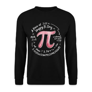 Pi - Unisex Pullover - Schwarz - Vorne - Alina (178cm) & Michal (187cm)