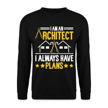 Architect - Unisex Sweatshirt - black - Front - Alina (178cm) & Michal (187cm)