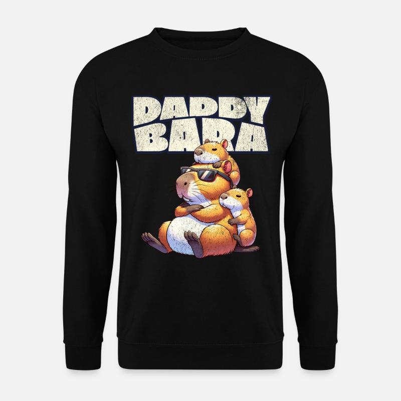 Daddybara Capybara Père Papa - Sweat-shirt Unisexe - noir