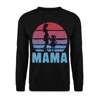 Mamma - Unisex Pullover - Schwarz - Vorne - Alina (178cm) & Michal (187cm)