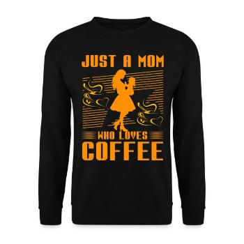 Nur eine Mutter, die Kaffee liebt - Unisex Pullover - Schwarz - Vorne - Alina (178cm) & Michal (187cm)