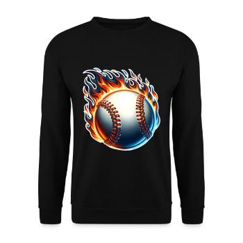 Base-ball - Sweat-shirt Unisexe - noir - Devant - Alina (178cm) & Michal (187cm)