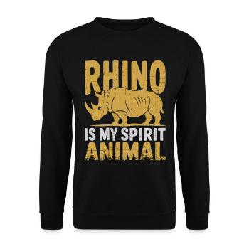 Rhinoceros - Unisex Sweatshirt - black - Front - Alina (178cm) & Michal (187cm)
