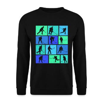 Hockey - Unisex Sweatshirt - black - Front - Alina (178cm) & Michal (187cm)