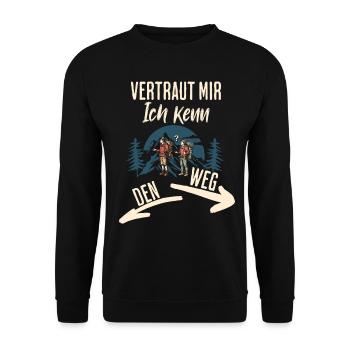 Wander - Unisex Sweatshirt - black - Front - Alina (178cm) & Michal (187cm)