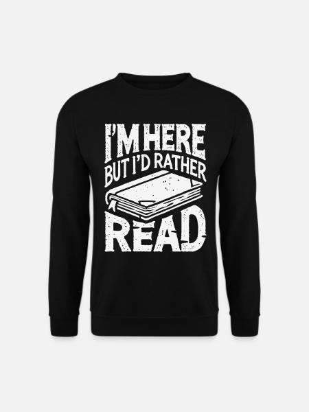 Lustiger Spruch für Buchliebhaber im Retro Stil - Unisex Pullover - Schwarz