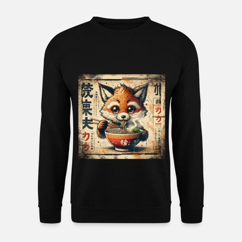 Fuchs Ramen - Unisex Pullover - Schwarz