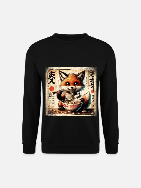 Ramen Fox - Unisex Sweatshirt - black