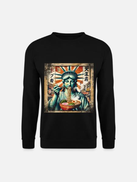 Statue of Liberty Ramen - Unisex Sweatshirt - black