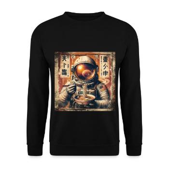 Astronaut Ramen - Unisex Sweatshirt - black - Front - Alina (178cm) & Michal (187cm)
