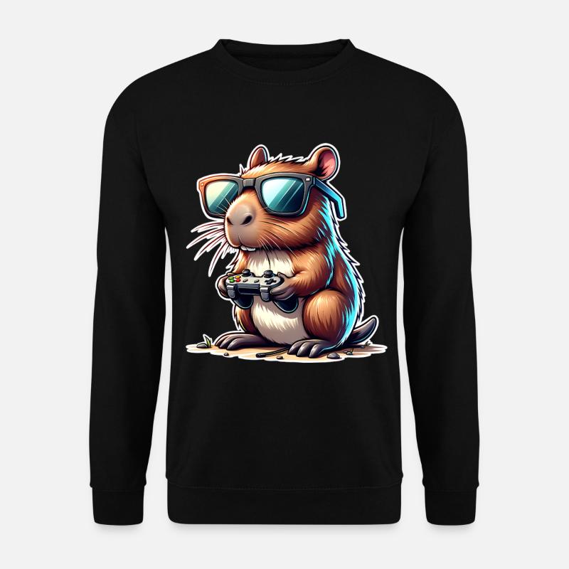 Capybara Gaming - Unisex Pullover - Schwarz