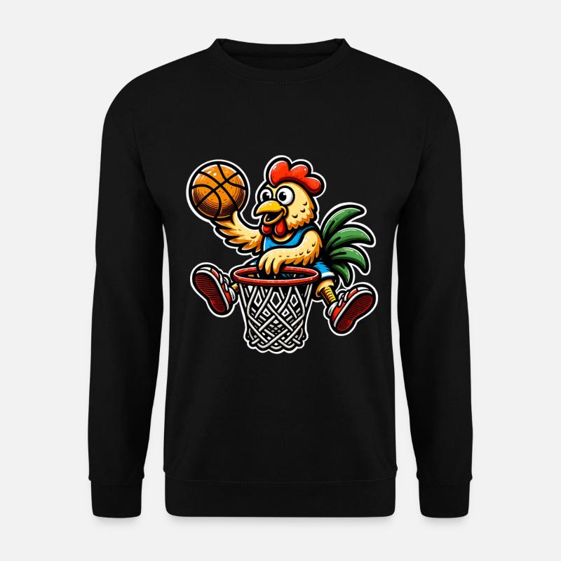 Poulet de basket-ball - Sweat-shirt Unisexe - noir