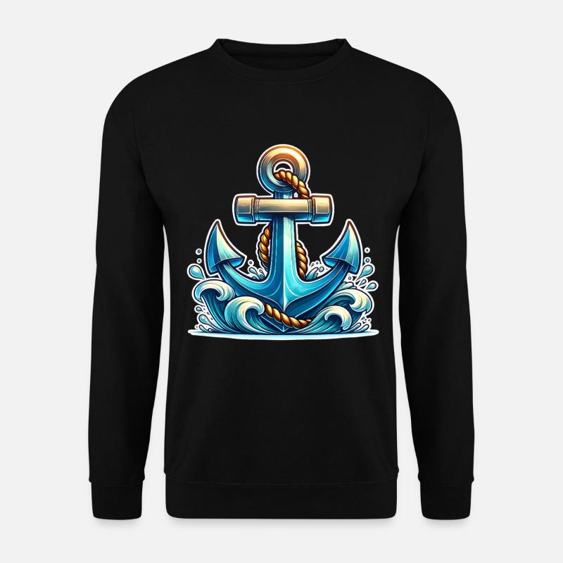 Anker - Unisex Pullover - Schwarz