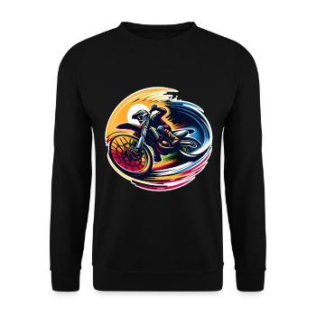 Motocross - Sweat-shirt Unisexe - noir - Devant - Alina (178cm) & Michal (187cm)