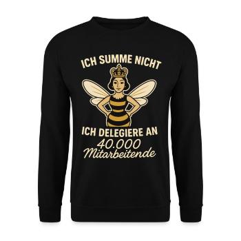 bees beekeeper honey I don't buzz but lead - Unisex Sweatshirt - black - Front - Alina (178cm) & Michal (187cm)