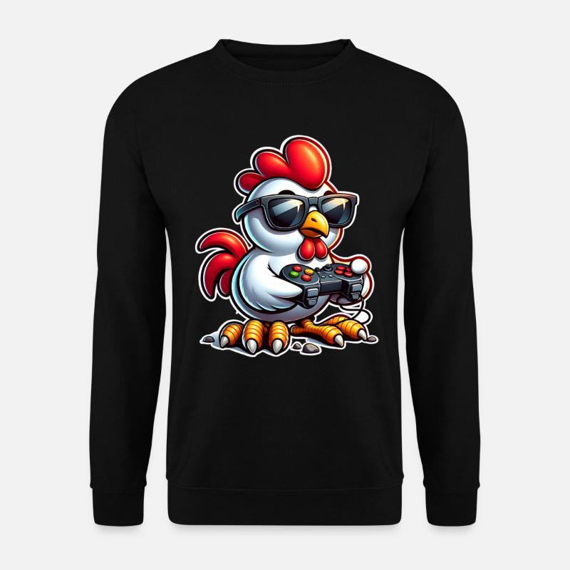 Poulet Gaming Gamer Nerd - Sweat-shirt Unisexe - noir