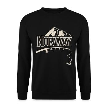 Norvège Pêche Pêcheur Pêcheur - Sweat-shirt Unisexe - noir - Devant - Alina (178cm) & Michal (187cm)