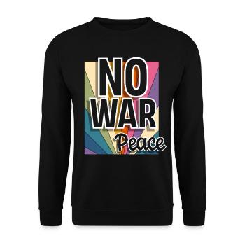 Paix Paix Liberté Pas de guerre - Sweat-shirt Unisexe - noir - Devant - Alina (178cm) & Michal (187cm)