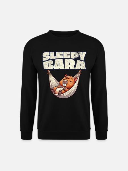 Capybara Sleepy Bara - Unisex Pullover - Schwarz