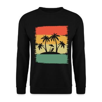 Voyage de vacances à Palm Island - Sweat-shirt Unisexe - noir - Devant - Alina (178cm) & Michal (187cm)