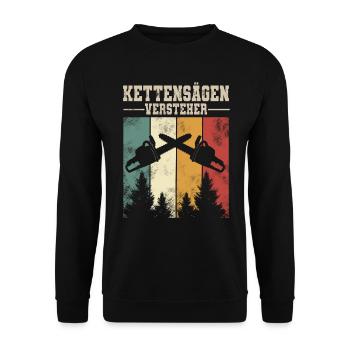 Holzfäller - Unisex Pullover - Schwarz - Vorne - Alina (178cm) & Michal (187cm)