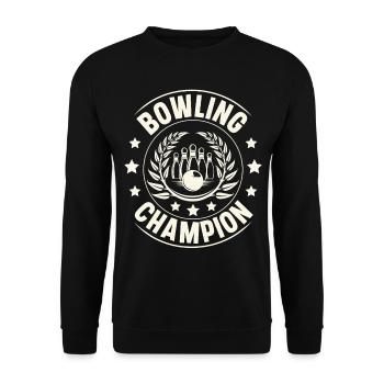 Bowling Champion - Unisex Pullover - Schwarz - Vorne - Alina (178cm) & Michal (187cm)