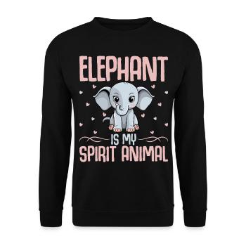 Elefant - Unisex Pullover - Schwarz - Vorne - Alina (178cm) & Michal (187cm)